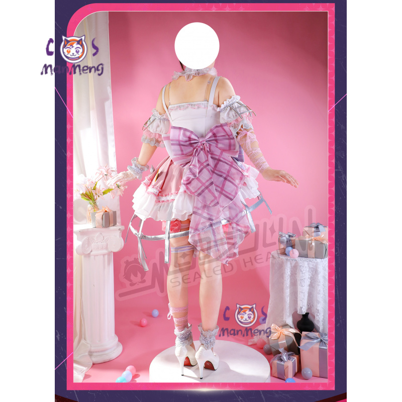 Prop De Cosplay - 秋山美月アミア mzk アニメ PJSK コスプレ衣装女の子甘いピンクロリータドレス手袋アクセサリー小道具ハロウィンクリスマスギフト