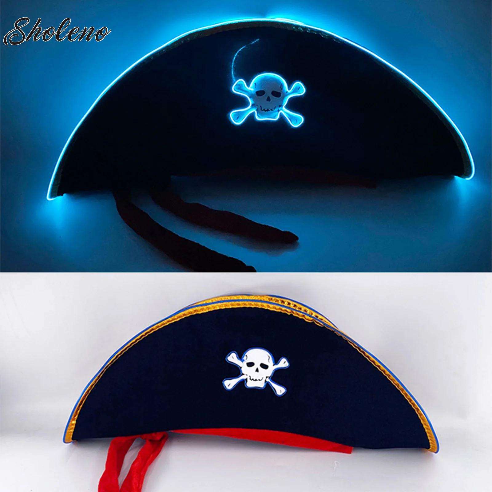 Free Cosplay Prop Patterns - 2025年ホットアダルトスカル柄海賊帽ノベルティキャプテンキャップコスプレ小道具仮装海賊コスチュームアクセサリー
