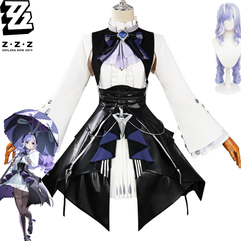 Cosplay Prop Diy - ゲーム Zenless ゾーンゼロビビアンコスプレ衣装ドレス帽子制服モッキンバードハロウィンパーティー女性女の子カーニバル小道具