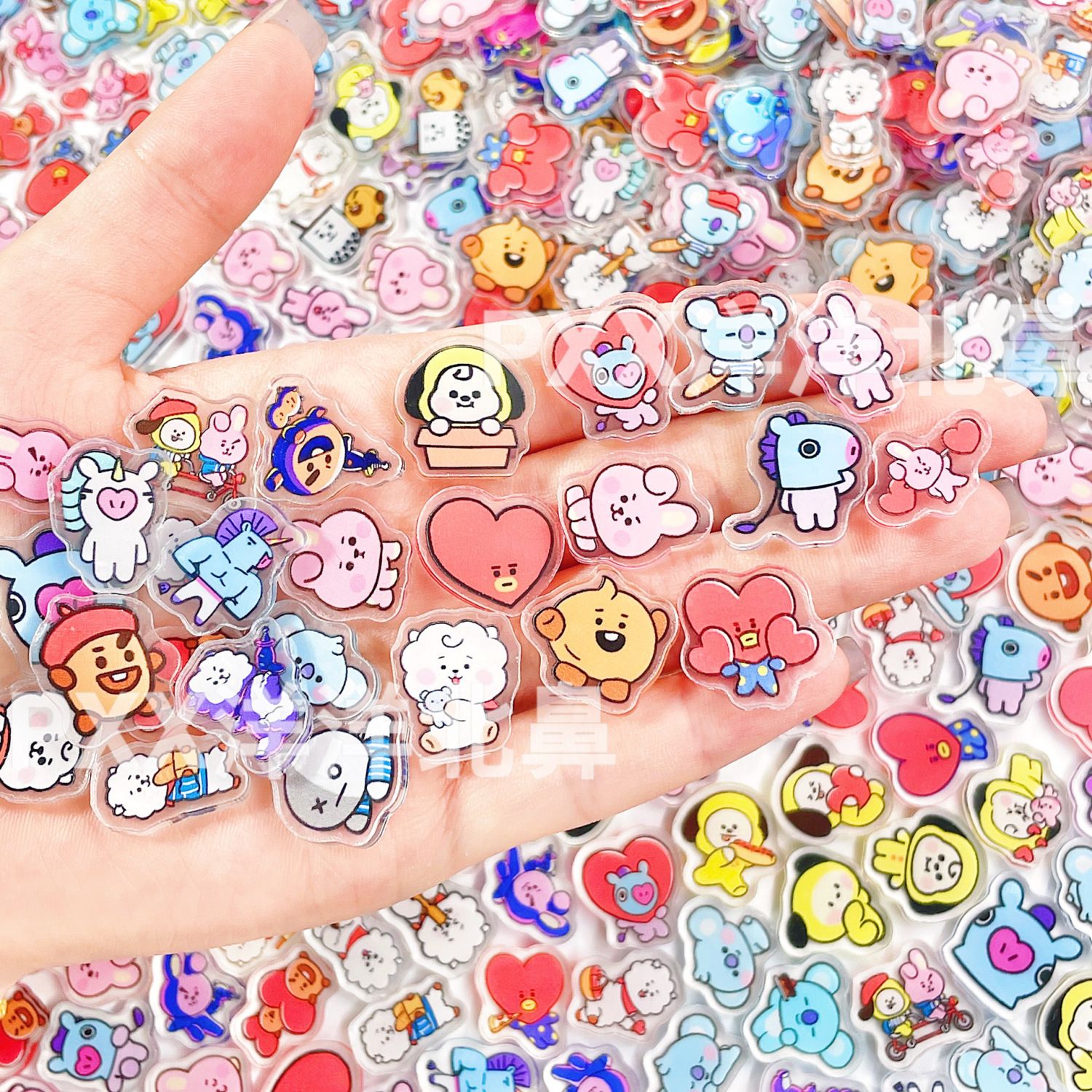 Cosplay Material For Prop - 100個入り BT21 BTS シングルレイヤー 1cm/2cm/4cm アクリルピース