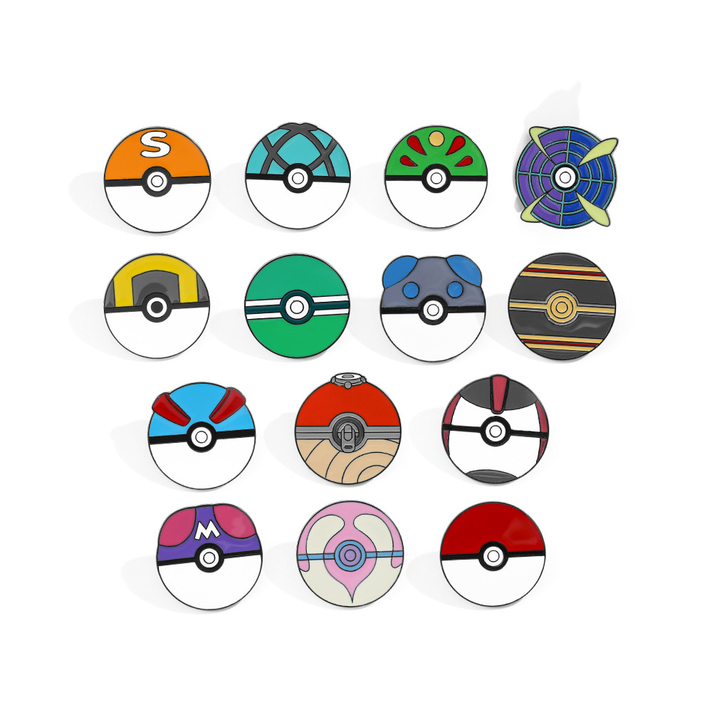 アニメボール漫画エナメルピンメタルブローチバッジ装飾アクセサ - Pokeball Cosplay Prop のレビューと価格
