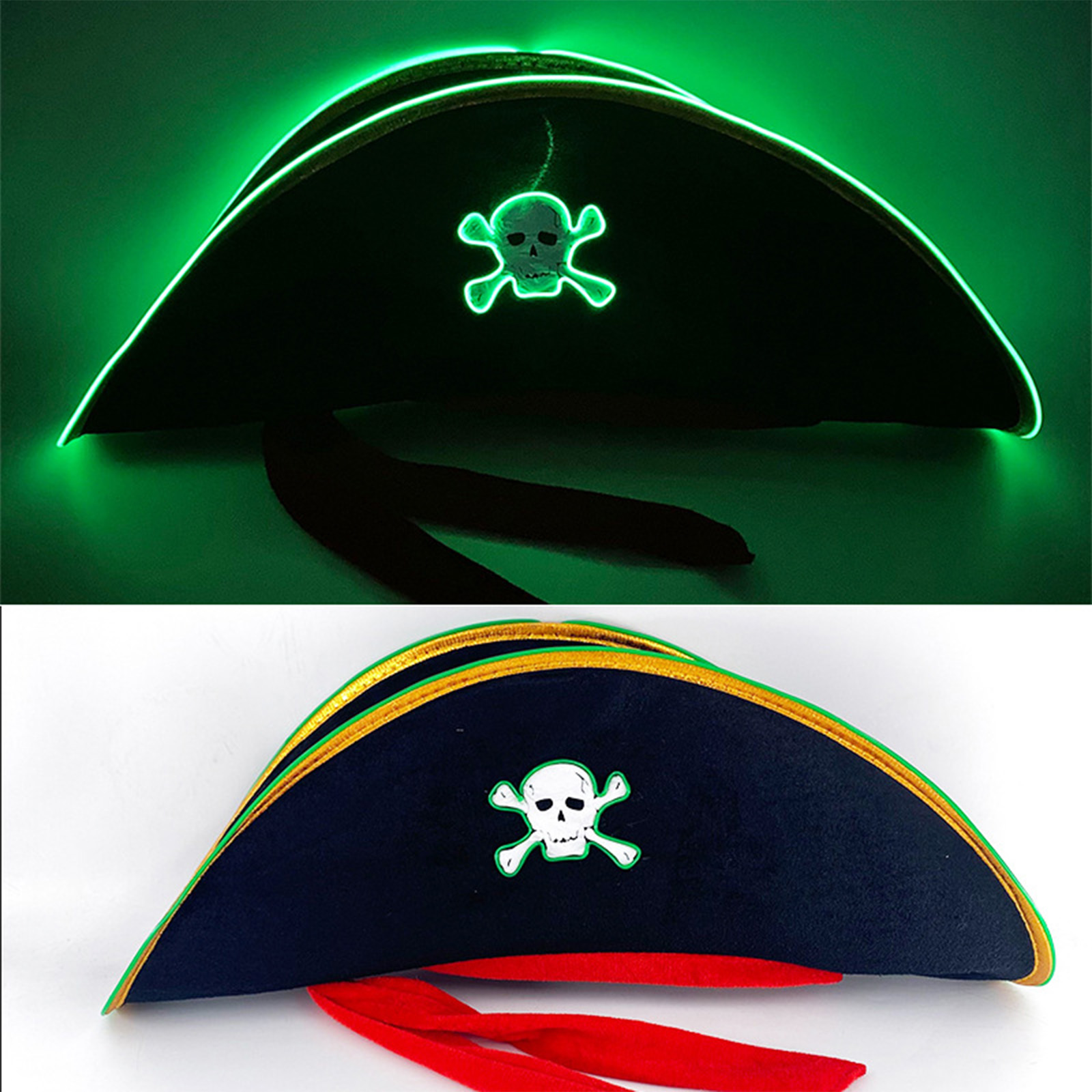 2025年ホットアダルトスカル柄海賊帽ノベルティキャプテンキ - Free Cosplay Prop Patterns のレビューと価格