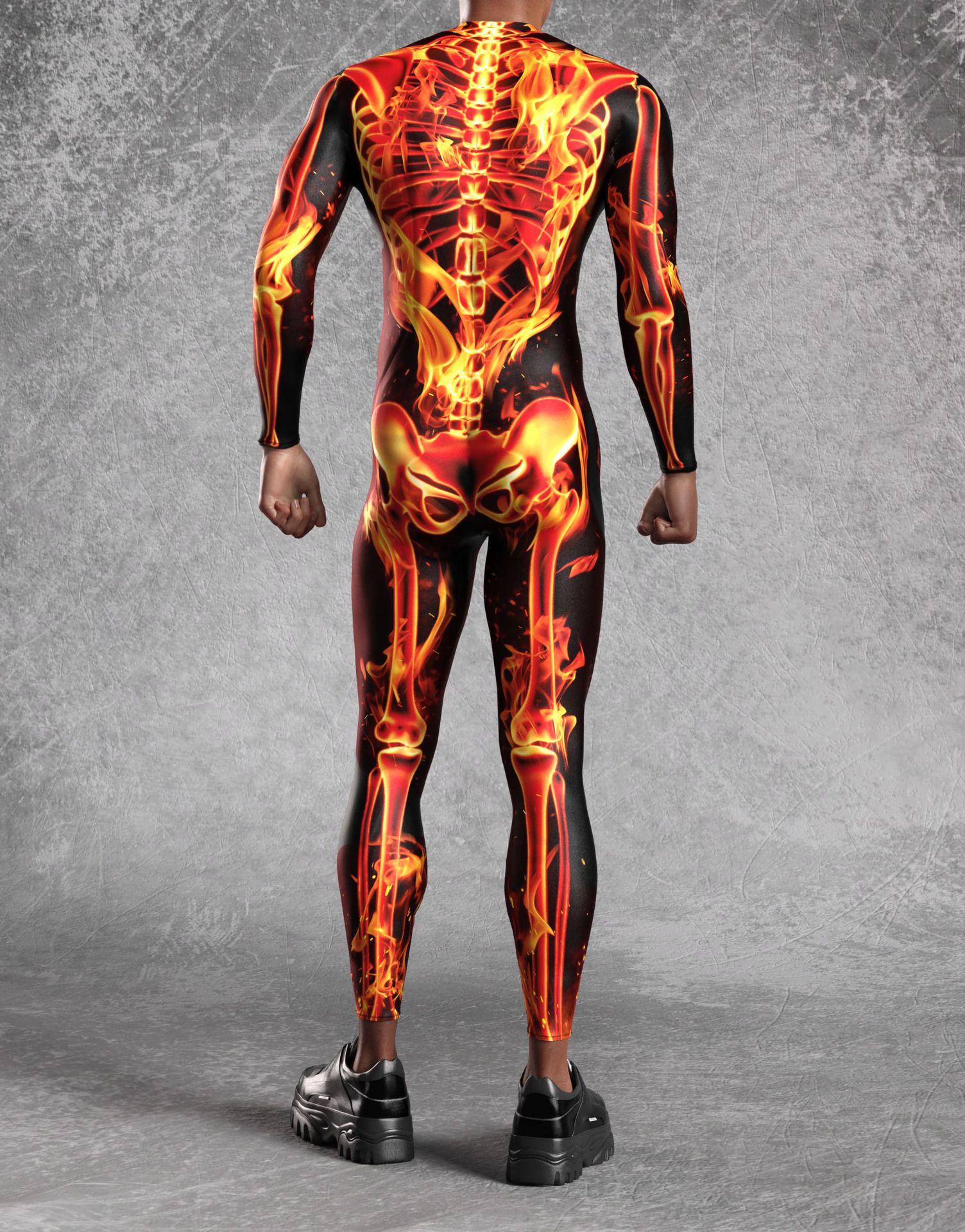 男性のハロウィーンパーティーのコスプレホラーコスチューム,炎 - Cosplay Flame Prop のレビューと価格