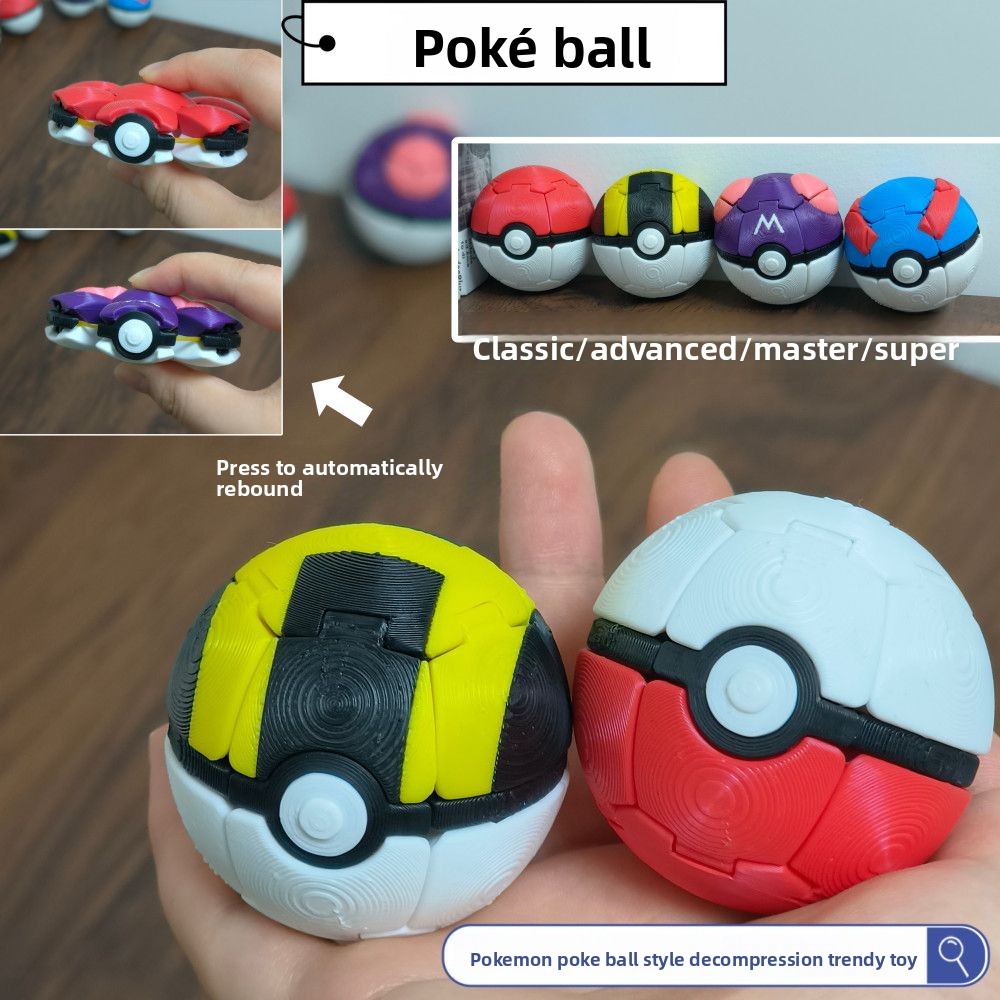 新しい3Dポケモン変形ポップボールプレス自動リバウンドポケボ - Pokeball Cosplay Prop のレビューと価格