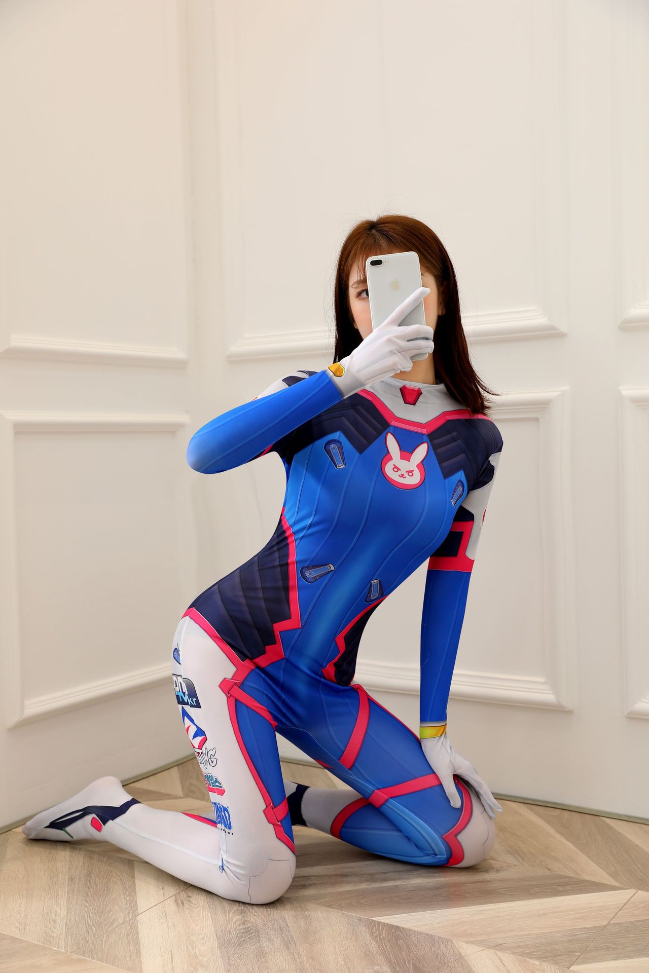 女性のためのゲームdvaのコスプレ衣装,スパンデックスプリン - Dva Cosplay Prop のレビューと価格