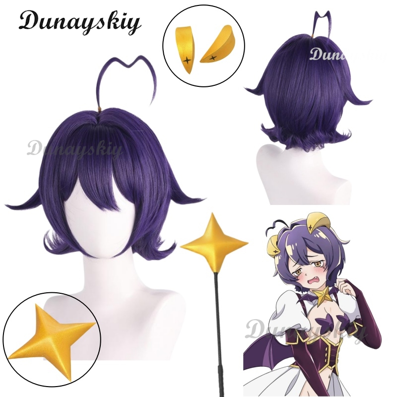 魔法少女ヒラギ・ウテナのコスプレウィッグ紫ショートヘアマギア - Cosplay Prop Diy のレビューと価格